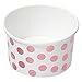Juvale Disposable Paper Ice Cream Cups - 8 oz, 50 Pack, Rose Gold Polka Dot - Dessert & Snack Cups - Polka Dot Paper Bowls