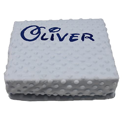 Various Manta para recién Nacidos Personalizado con su Nombre Bordado, Mantitas para Bebes Suave y Confortable Cálida niños Regalos Padres Primerizos (Azul)