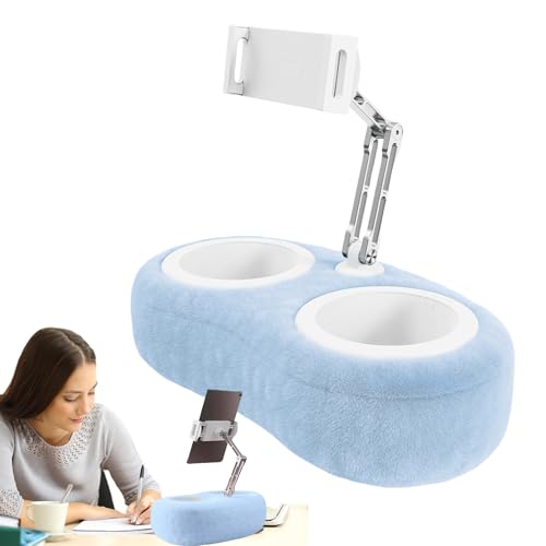 Soporte de tableta con almohada – Soporte de tableta ajustable para leer en la cama – Compatible con teléfonos de 4,7 a 13 pulgadas – Suppørt de teléfono de cama ajustable a 360 °Suppořt de