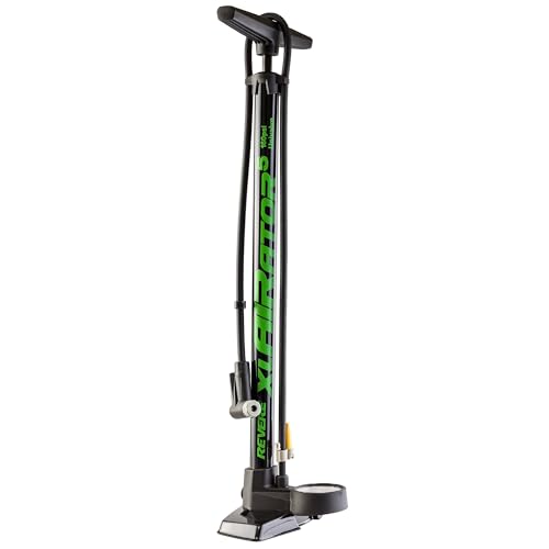 Revere xlAIRator 5 Bike Floor Pump – 160 PSI, Dual Valve Compatibility (Presta & Schrader), Extra-Large Gauge, 41