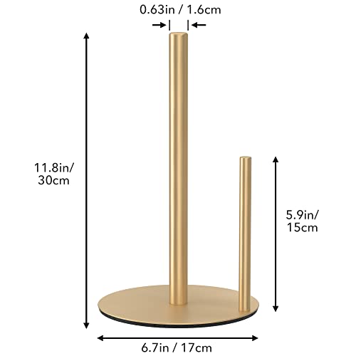 image for niffgaff Paper Towel Holder Gold, Premium Stainless Steel Kitchen Roll