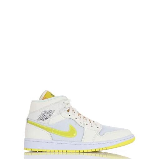 Nike Herr Air Jordan 1 Mid basketsko, Vit, 36.5 EU