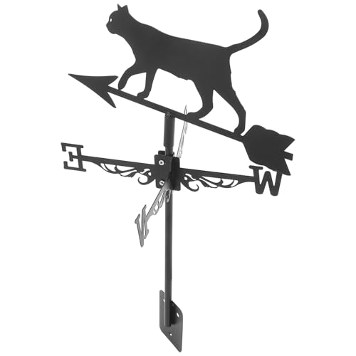 Toyvian Veleta de Jardín de Acero Inoxidable Indicador de Viento Giratorio para Terraza y Patio Decoración de Veleta Resistente y Funcional de Césped Decorativa
