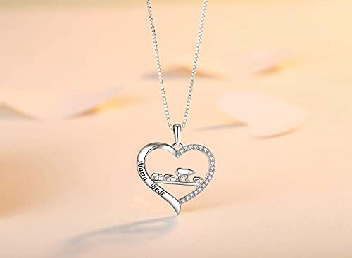 925-Sterling-Silver-Mom-Necklace-Love-Heart-Pendant-Mama-Bear-Panda-Elephant-Sloth-Animal-Necklaces-Mother-Son-Daughter-Jewelry-Gifts-for-Women-Mum-Family