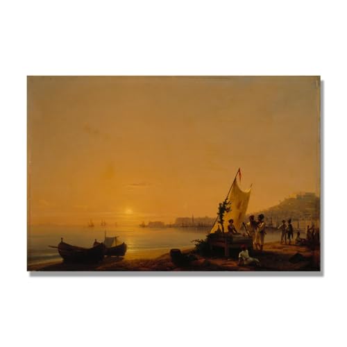 Impression sur toile Coast d'Aivazovsky tableau decoration murale salon 50x75cm