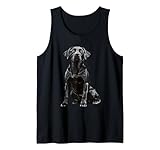 Un simpatico design labrador retriever nero, per proprietari di labrador retriever, una grafica con cane.