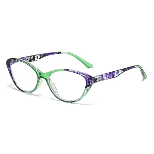 ZDDOUS Gafas de lectura para mujeres, hombres, lectores ovalados con Bisagra de resorte Espejo de lectura Lupa de moda (Color,3)
