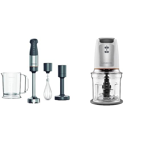 Kenwood HBM60.007GY Mixer ad immersione Triblade XL,1000W, con Anti-spruzzo, Accessori