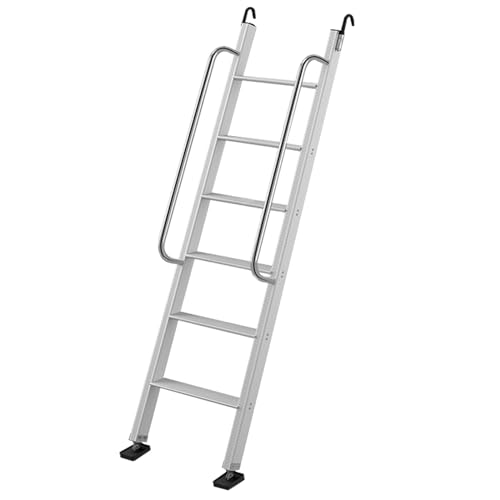GYEQXKT Escalera para literas, Escalera de Salida para pozos de Ventanas de sótano, Capacidad de Carga de 150 kg, Escalera Recta para autocaravanas y caravanas, construcción de Aluminio.