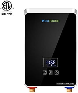 ECOTOUCH Tankless Water Heater Electric, 1.5 GPM On Demand Hot Water Heater Digital