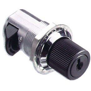 Southco 93-10-102-50 Push-to-Close Latch, Large Size, Key Locking, Zinc Alloy, Powder Coat, Black