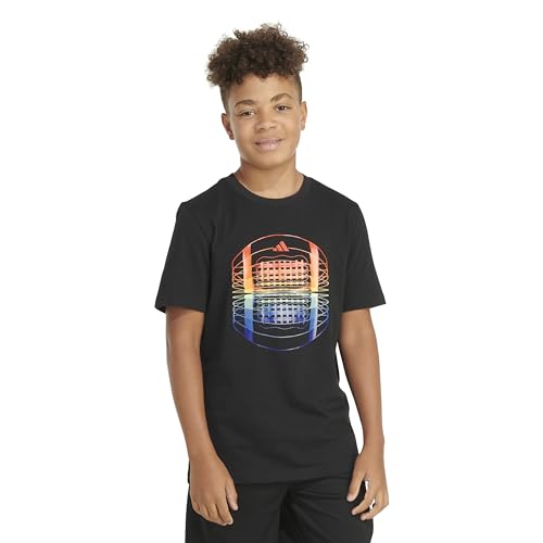 Image of Adidas Boys Short Sleeve T-Shirt Sports Graphic Tee Shirt