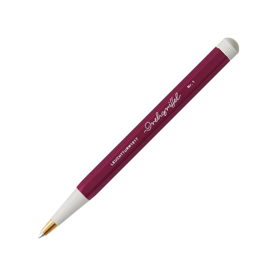 Image of LEUCHTTURM1917 Ball Point Pen Drehgriffel No.1 Port Red | Royal Blue Ink, Twist Mechanism, Drehgriffel No. 1, Smooth Writing, Premium Stationery, Journaling