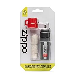 Zippo Pedernal de Supervivencia – Kit Fuego y Ence...: Chispas fiables en cualquier situación: Equipado con rueda de chispa Zippo y pedernal para hasta 1.700 chispas, incluso con viento y humedad. Incluye yesca lista para usar: 5 mechas de algodón recubiertas de parafina, fáciles de encender y con hasta ...