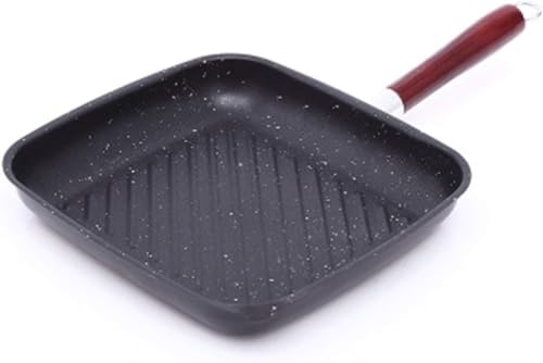 Sartén para Carne De Acero Inoxidable, Sartén Cuadrada para Parrilla, Sartén para Parrilla De 40x31 Cm, Sartén Multifunción para Cocinar, Sartén para Parrilla con Marcas De Parrilla