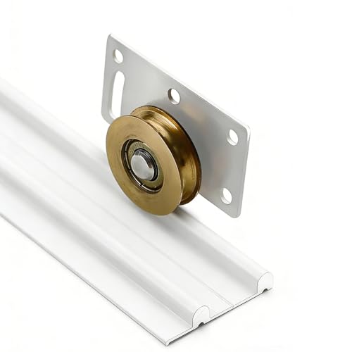 Bypass - Kit de guía de puerta corredera para armario, almacenamiento, estudio, silencioso, fácil de instalar