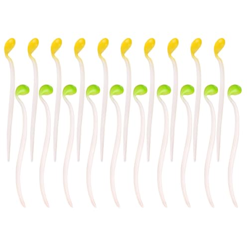 Zcargel Artificial Vegetable Models 20PCS Artificial Vegetable Bean Sprouts Props Plastic Sprouts Models Simulated Vegetable Bean Sprout Models for Kitchen Vegetable Basket and Dining Plate