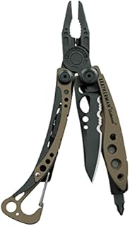 LEATHERMAN, Skeletool Lightweight Multitool with Combo Knife and Bottle Opener, Coyote Tan