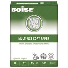X-9 Copy Paper, 92 Brightness, 20lb, 8-1/2 x11, White, 2500 Sheets/Carton, Sold as 1 Carton
