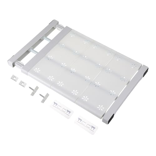 QUARKZMAN Estante De Tensión Expandible para Armario 38cm A 60cm Organizador De Armario Ajustable 2.4cm X 24cm Estante De Almacenamiento con Diseño De Flores para Armario Cocina Dormitorio