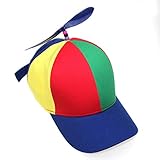 Herkunft:CN(Herkunft) ZXRSJBL Mode Bunte Bambus Libelle Patchwork Baseballmütze Erwachsene Hubschrauber Propeller lustig Abenteuer Papa Hut Snapback Hut