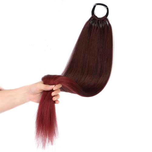 Extension De Queue De Cheval Longue Et Droite 24 Pouces Extensions De Cheveux De Queue De Cheval Cheveux Synthétiques Bande Élastique Postiche Naturelle Résistante À La Chaleur