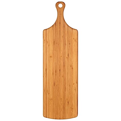 smokemax® L Servierbrett dark bamboo (ca. 59x17x2cm), Schneidebrett, Designbrett aus natürlichen Bambusholz (100% mit natürlichen Ölivenöl… – Ansicht 3
