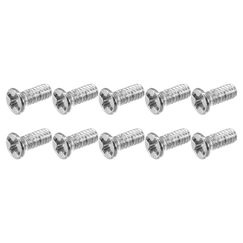 METALLIXITY Tornillos Pequeños (M1.2 x 3mm) 350Pcs, Tornillos De Cabeza Plana Phillips De Acero Al Carbono - para Gafas, Relojes Y Otros Electrónicos Pequeños, Plateado