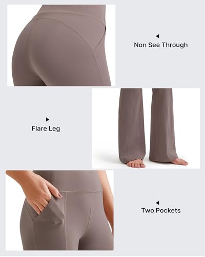 Image of G4Free BareFeel Yoga Pants Women High Waisted Flared Leggings with Pockets Soft Casual Flare Pants 29 inch /31 inch /33 inch
