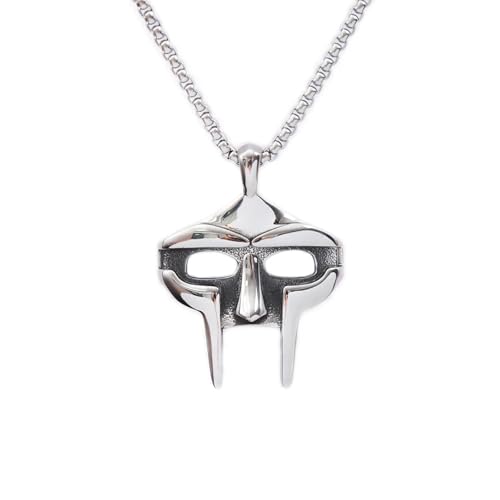 Collier Mf Doom Mask pendentif vintage punk pour hommes et femmes