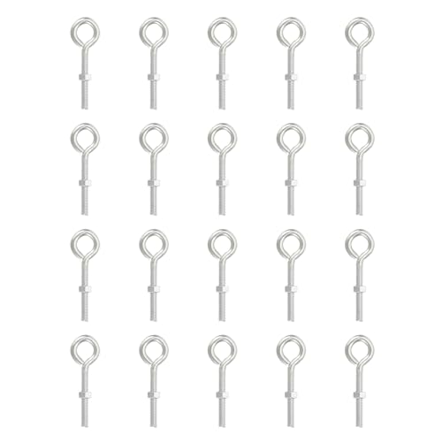 Boulons à œil M5 acier au carbone lot de 20 vis filetées 35 mm pour câble et suspension
