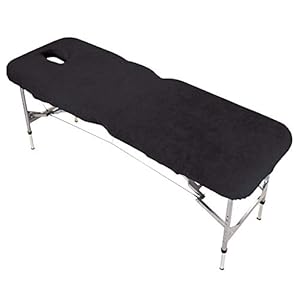Schwarz Bezug für Massagetisch mit Gesicht Loch