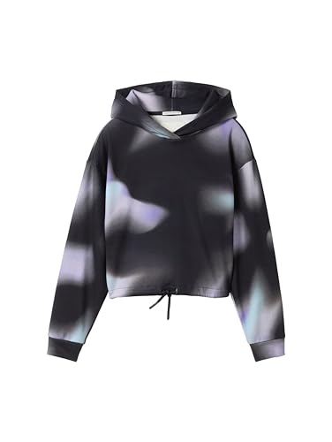 TOM TAILOR Mädchen Kinder Cropped Hoodie Sweatshirt, 36839 - Abstract Design, 152