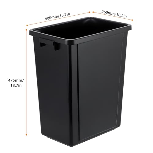 Caneca de basura negra rectangular 10 galones 12 unidades miniatura 2