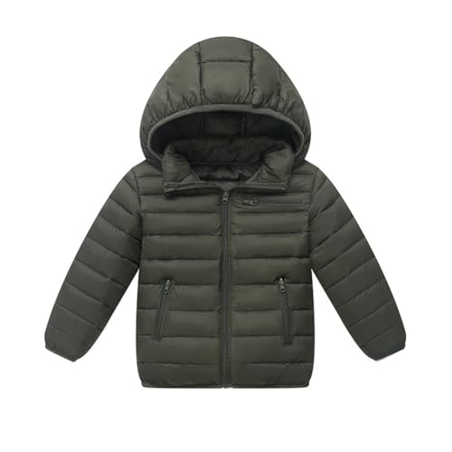 Valcatch Kids Boys Girls Puffer Jackets Hooded Winter Coat with Zipper Pockets Warm Down Coat Padded Full Zip Snow Outerwear