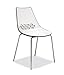 Calligaris Lot DE 2 Chaises Jam, Blanc Optique Opaque – Rouge Transparent