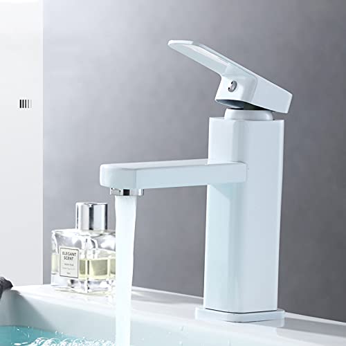 Robinet de lavabo en laiton noir et or élégant pour mitigeur de salle de bain