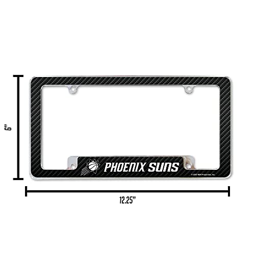 Rico Industries AFC92002BCF Nba Phoenix Suns Carbon Fiber 12 Inch X 6 Inch Chrome All Over Automotive License Plate Frame thumb #5