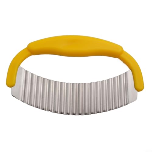 Stainless Steel Pastry Cutter with Measurement Scale, Dough Scraper and Chopper for Baking, Pizza, Bread - Yellow, 19.5 x 11.8 cm(Yellow)