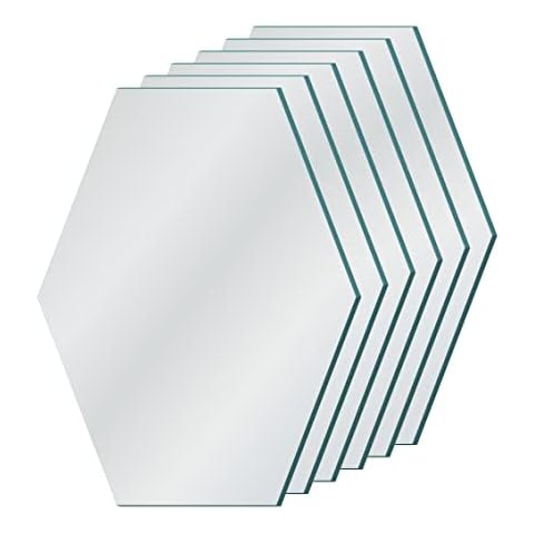 GOLD&CHROME UNIQUE DESIGN Espejo de Pared de Cristal, Set de 6 Piezas Cover