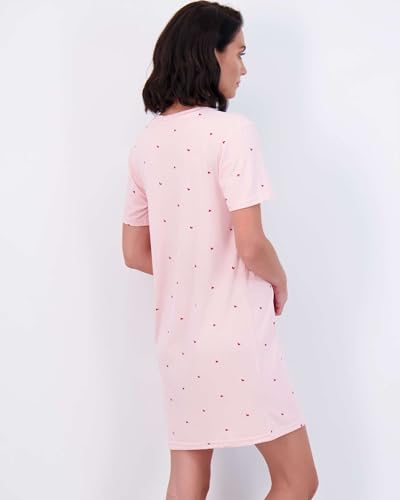 Image of Real Essentials 3 Pack: Women's Short Sleeve Nightgown Dress - Nightshirt Pajama Sleep Shirt Sleepwear (Available In Plus)