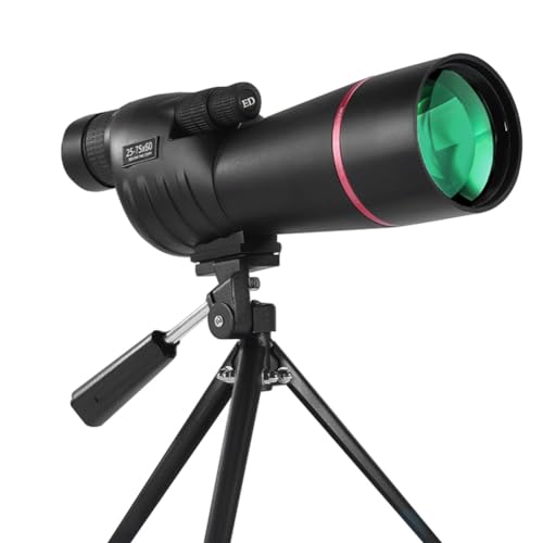dissot Zoom 25x-75x Fernrohr Monokular HD Teleskop Leistungsstark Wasserdicht Lange Reichweite mit Stativ für Vogelbeobachtung beim Camping