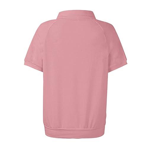 GOKKILRW Womens Polo Shirts 2025 Casual Golf Sports T-Shirts Short Sleeve Lapel Collar V-Neck Summer Tops Work Dressy Blouses4