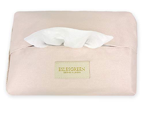 ESLESGREEN Funda para pañuelos bebé - Estuche para caja de pañuelos bebé algodón orgánico (PINK)