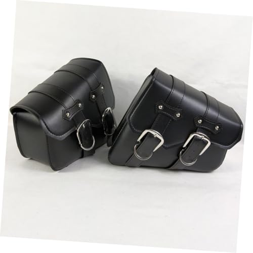 Bolsa lateral negra para motocicleta con alforja colgante de cuero PU para moto eléctrica miniatura 4