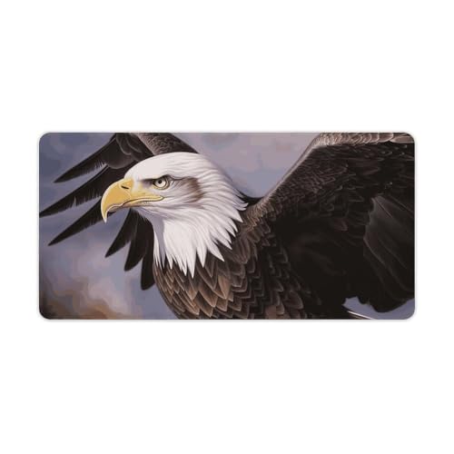 Tapis de souris de jeu LED grande taille étanche motif aigle bureau