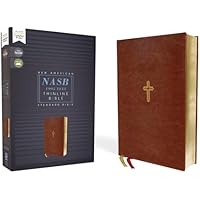 NASB, Thinline Bible, Leathersoft, Brown, Red Letter, 1995 Text, Comfort Print