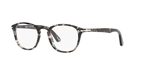 Persol Po3143V Rectangular Prescription Eyewear Frames, Grey Tortoise/Demo Lens, 47 Mm #TOP1