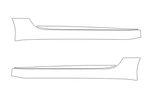 TRUE LINE Automotive Precut Door Rocker Guard Paint Protection Film Kit for Jaguar F-Type Base S 2014 2015 2016 2017 2018 2019 2020