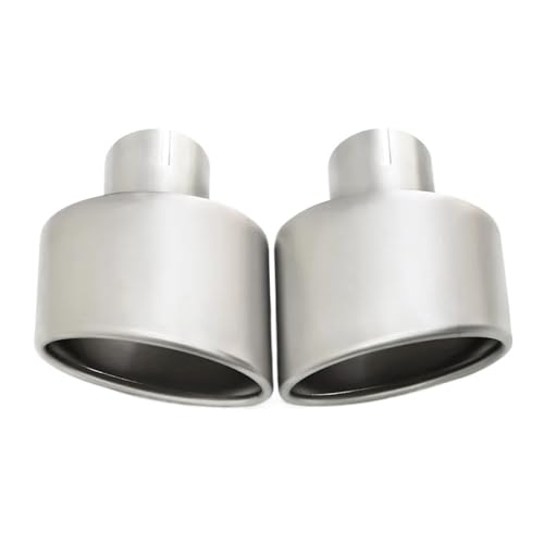 Tuyau d'échappement de voiture pour remplacer un embout rouillé, double canule ovale inox mat